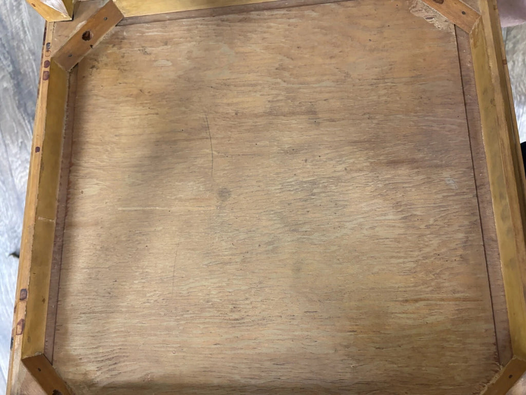 Vintage Tommi Parzinger for Charak Green Leather Top End Tables Side Tables