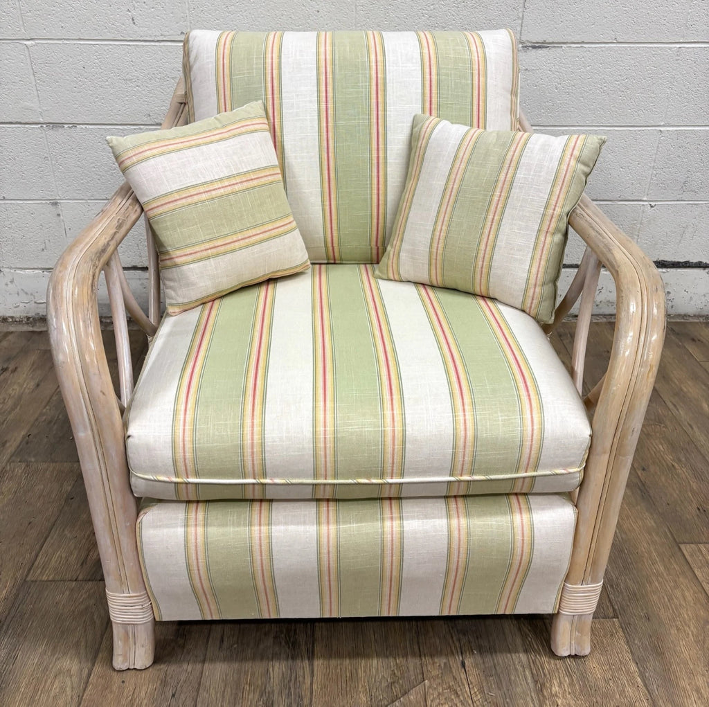 Vintage MCM Style Organic Coastal Rattan Bamboo Chair