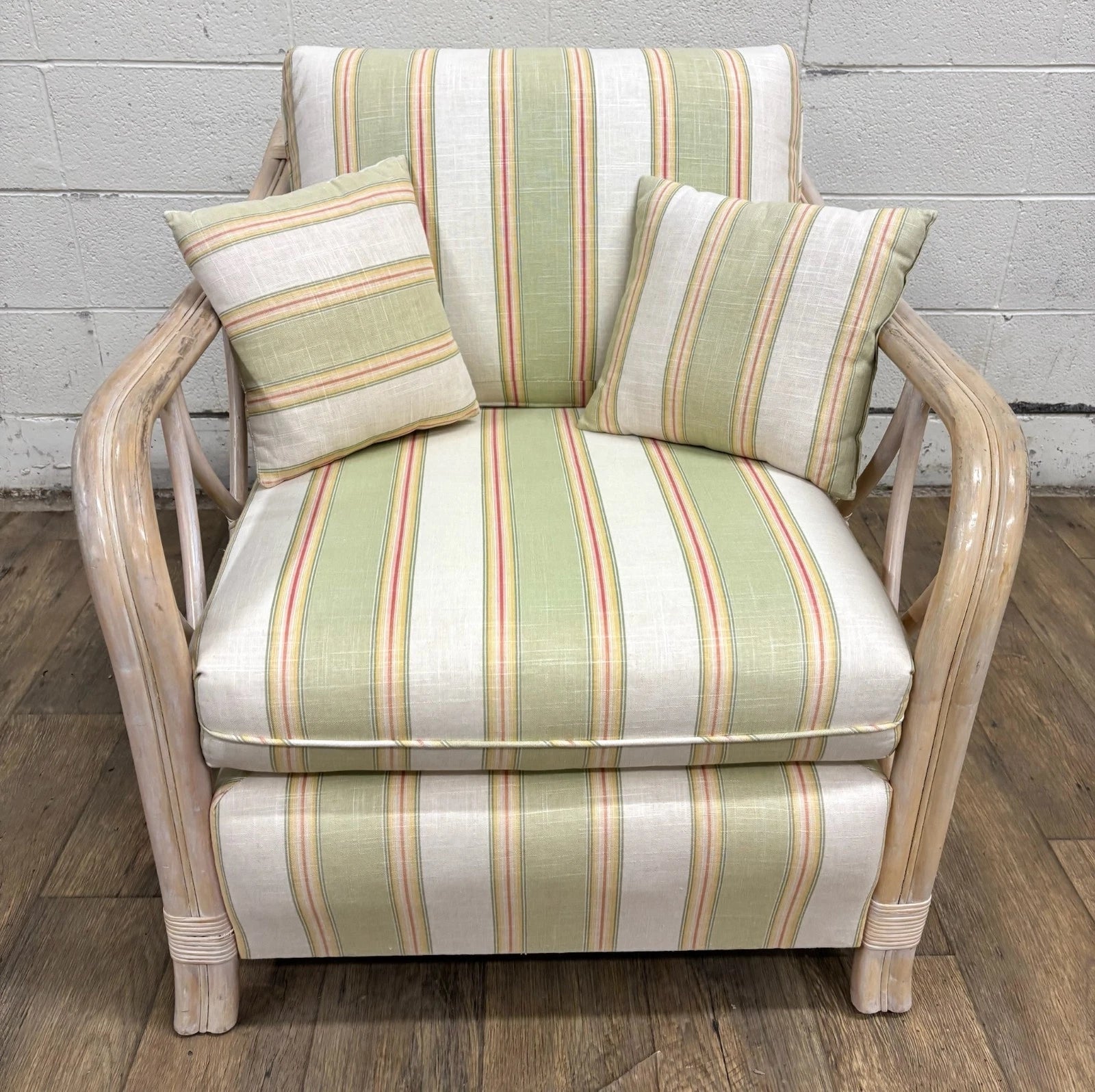 Vintage MCM Style Organic Coastal Rattan Bamboo Chair