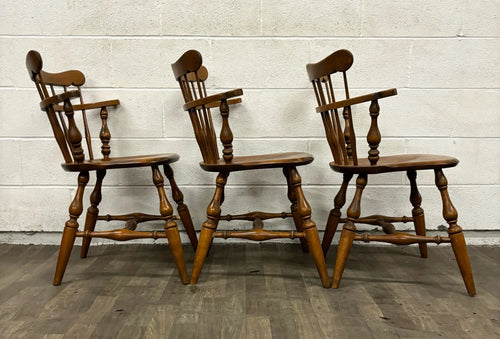 Vintage Ethan Allen Heirloom Nutmeg Maple Colonial Early American Dining Chairs