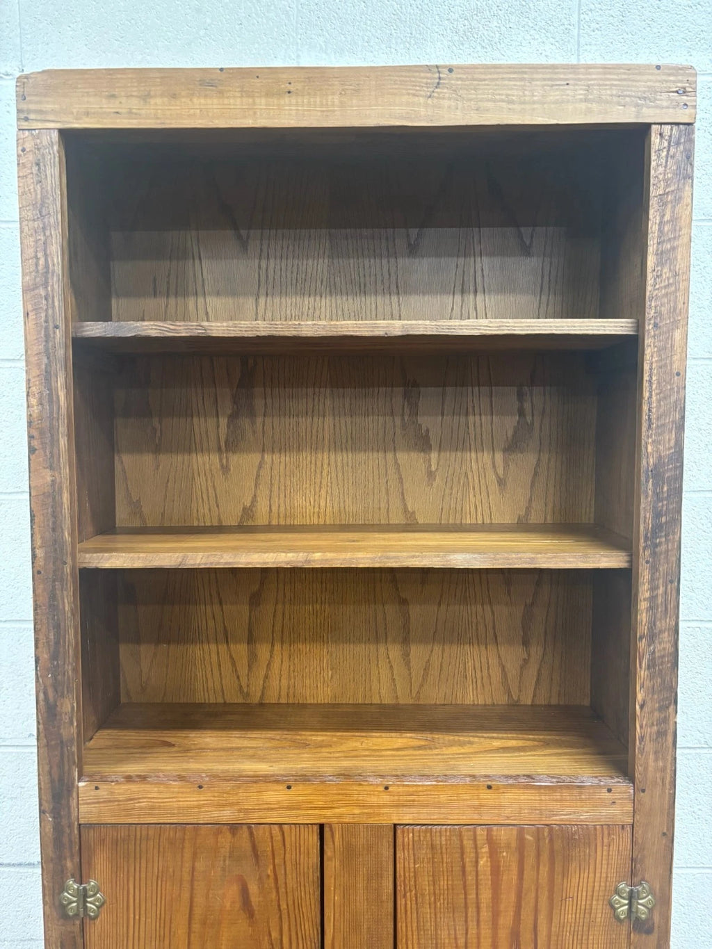 Vintage Primitive Style Pine Step Back Cupboard