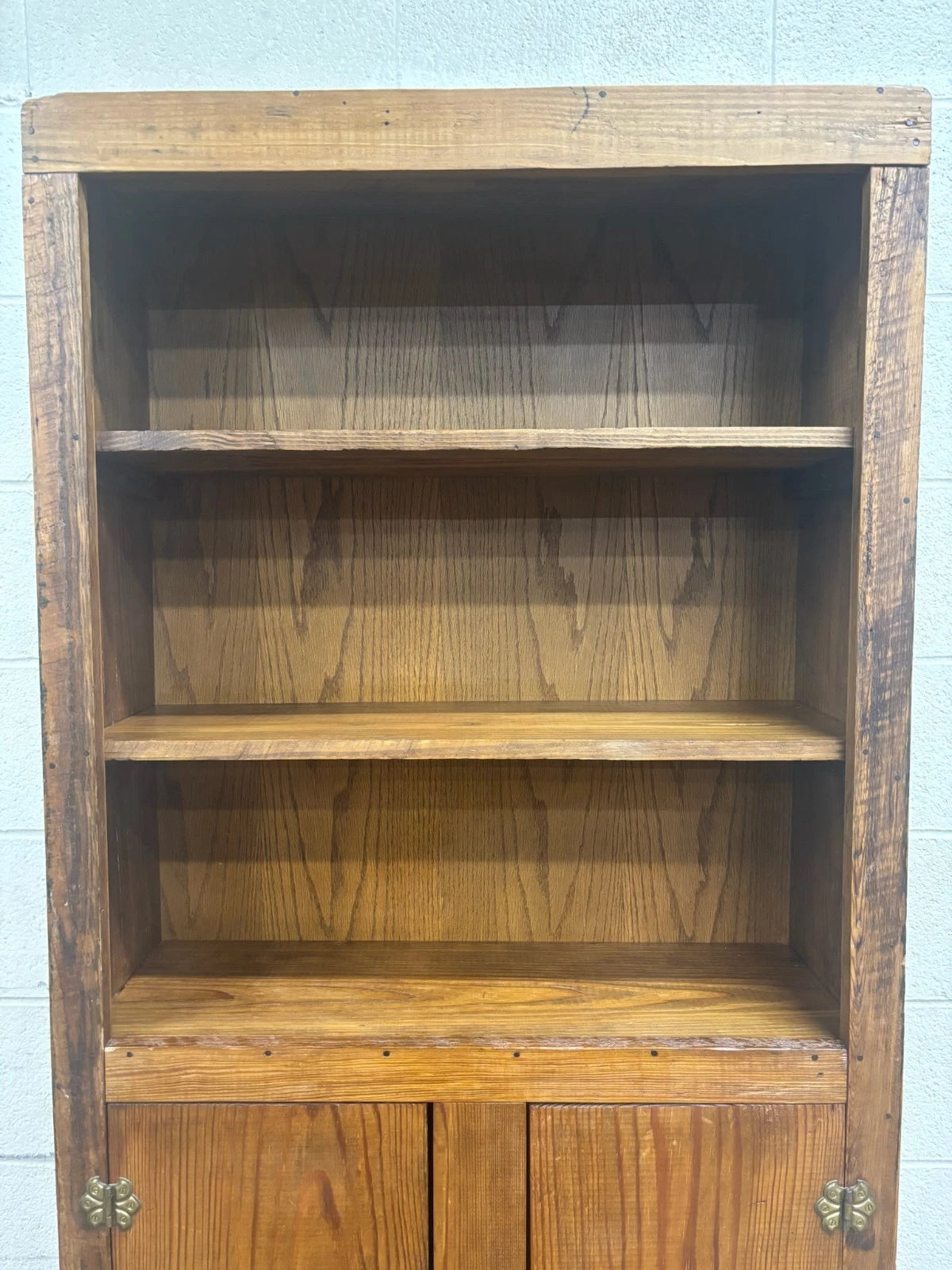 Vintage Primitive Style Pine Step Back Cupboard