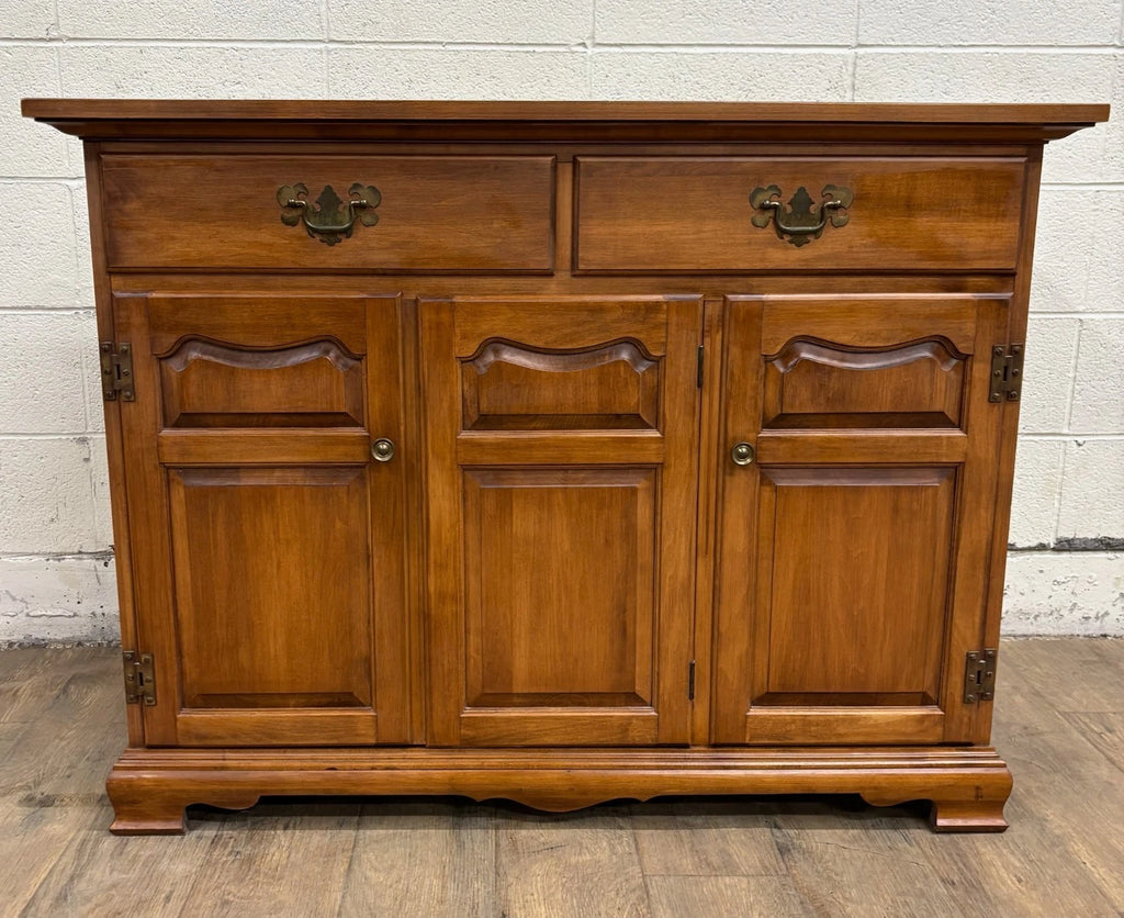 Vintage Tell City Young Republic Colonial China Cabinet Buffet Hutch and Cupboard