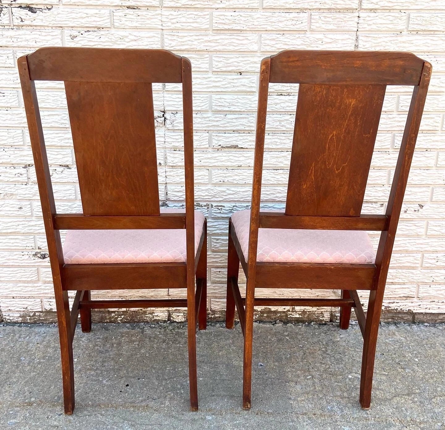 Vintage Burled Mid Century Art Nouveau Style Chairs