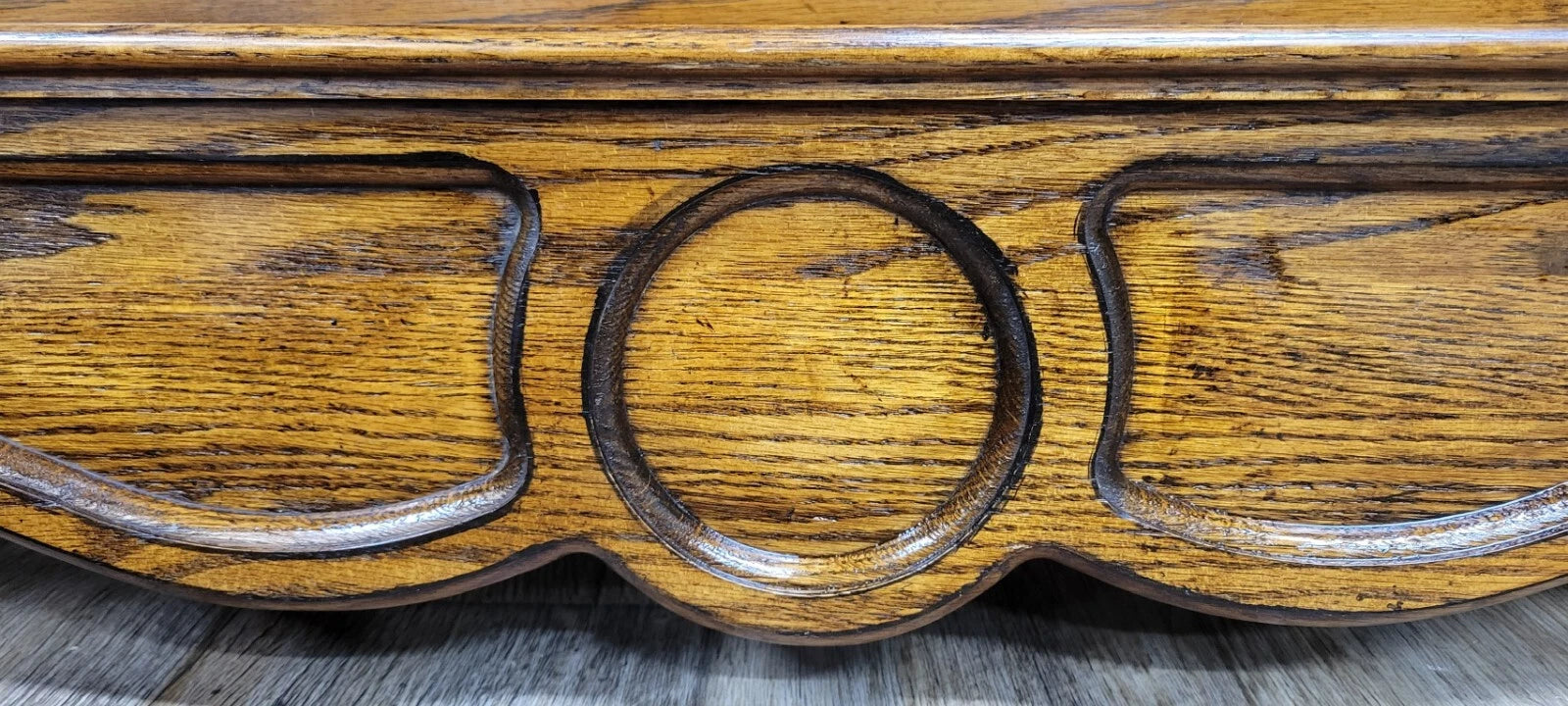 Vintage Victorian Style Oak Wall Shelf Etagere