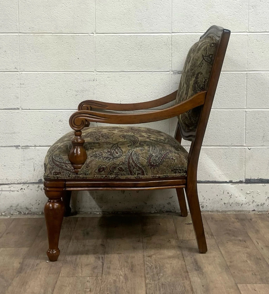 Vintage Best Chairs Inc Paisley Upholstered Lounge Chair Accent Chair