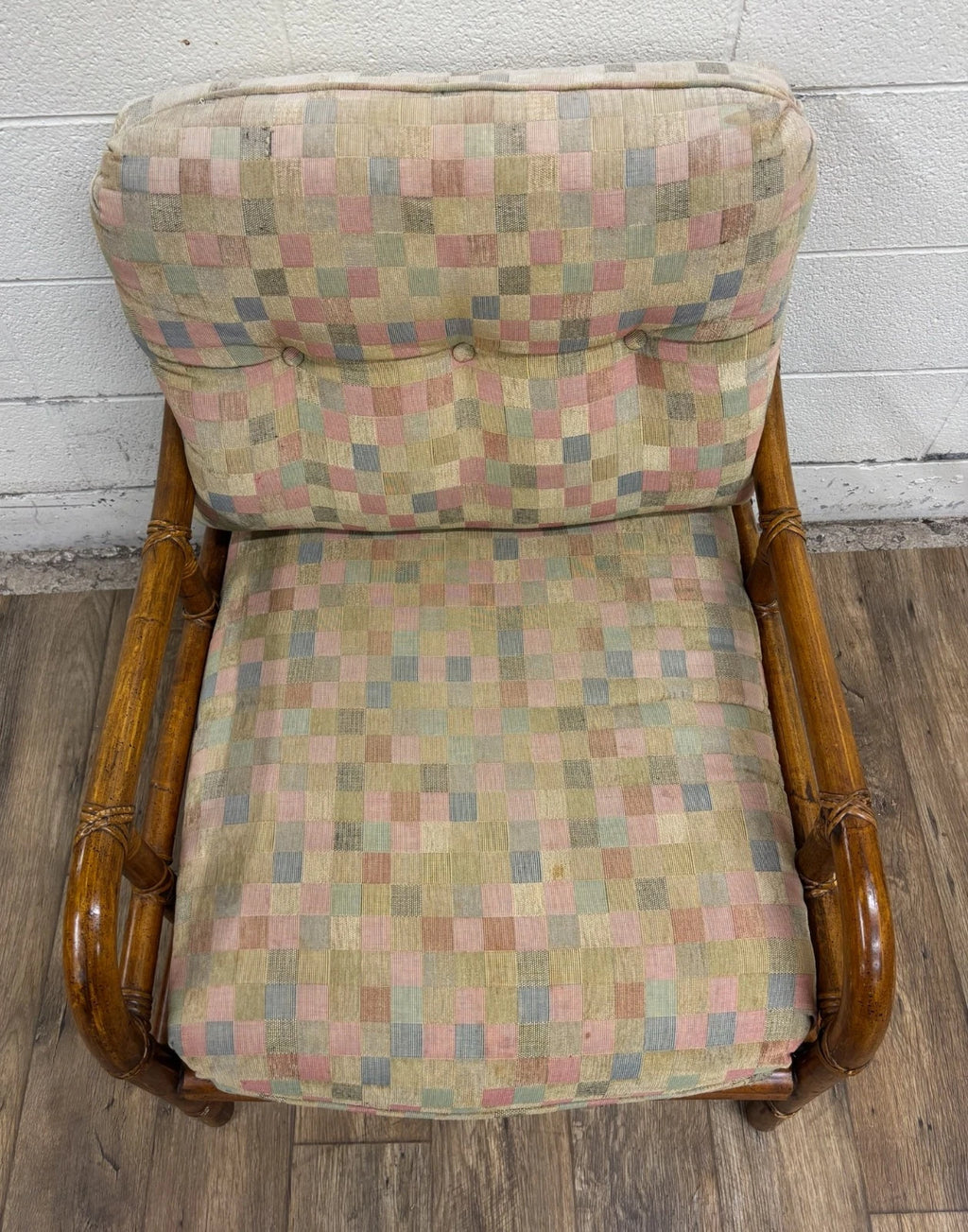 Vintage Ficks Reed Mid Century Modern MCM Rattan Armchair Lounge Chair Lounger