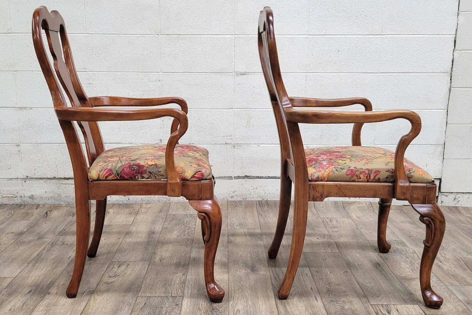 Vintage Lexington Furniture Industries Queen Anne Dining Chairs - Pair