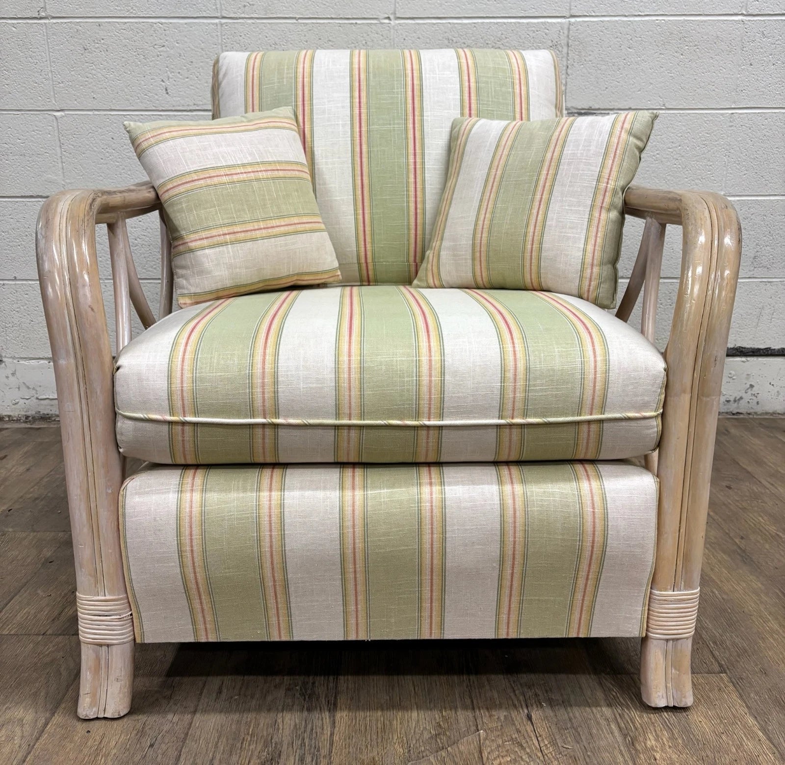 Vintage MCM Style Organic Coastal Rattan Bamboo Chair