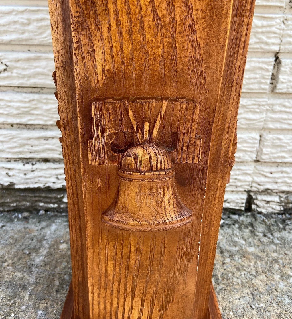 Gothic Style Pedestal Table with USA Symbols