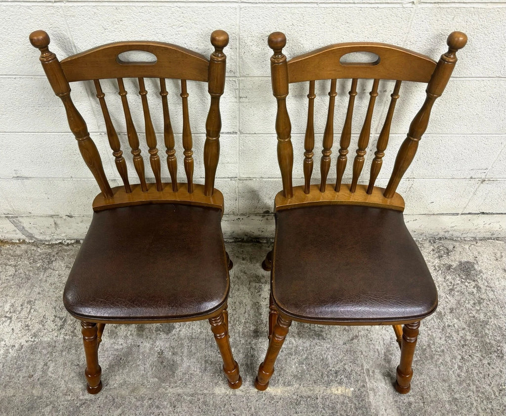 Vintage Cochrane Inc. Bay Colony NO 938 737 Colonial Style Vinyl Seat Chairs
