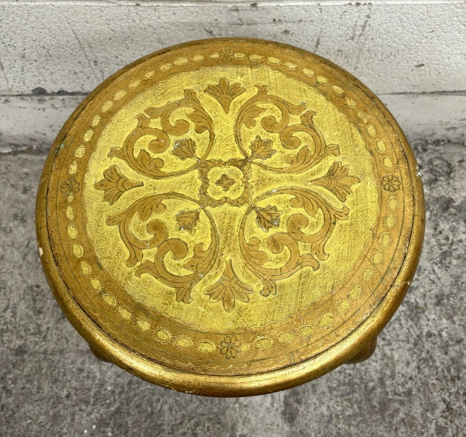 Vintage Italian R.A. Marshall Imports Inc. Florentine Venetian Style Side Table