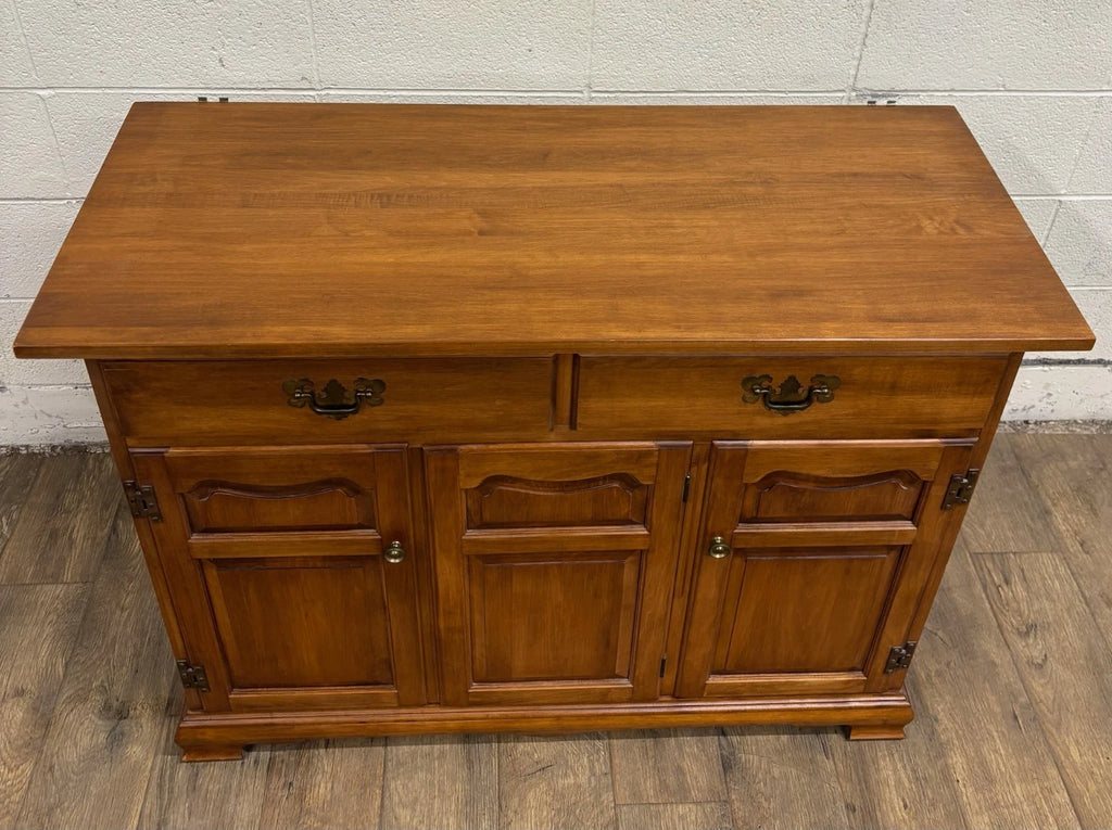 Vintage Tell City Young Republic Colonial China Cabinet Buffet Hutch and Cupboard