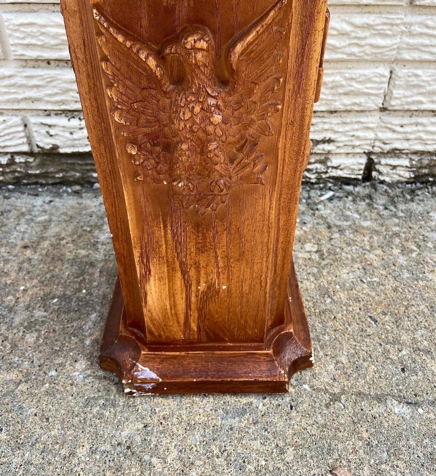 Gothic Style Pedestal Table with USA Symbols