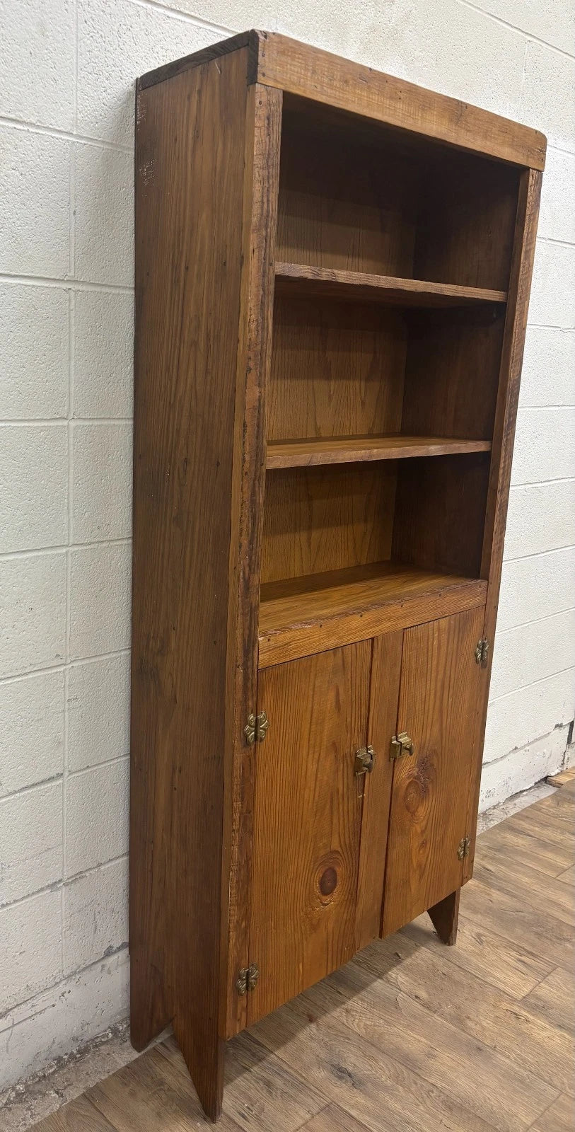 Vintage Primitive Style Pine Step Back Cupboard