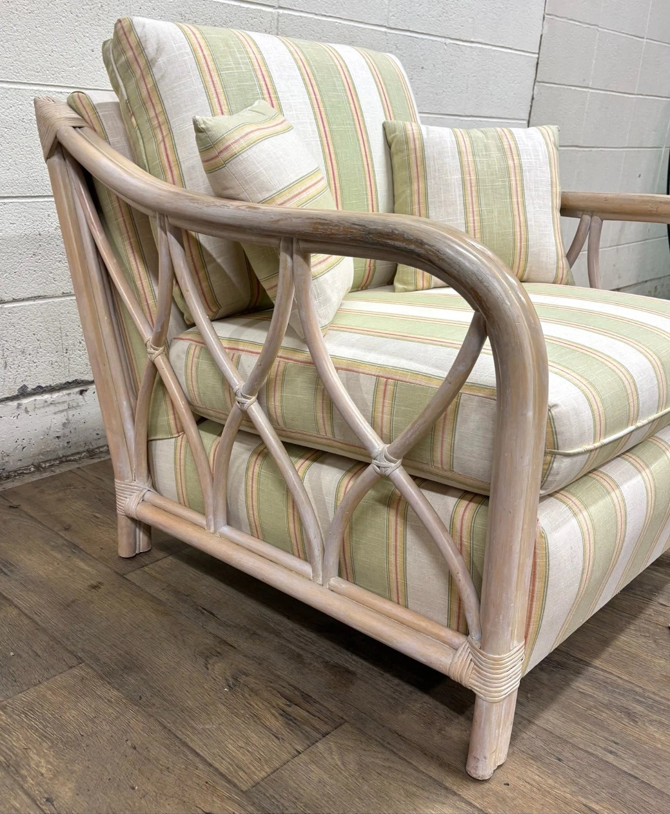Vintage MCM Style Organic Coastal Rattan Bamboo Chair