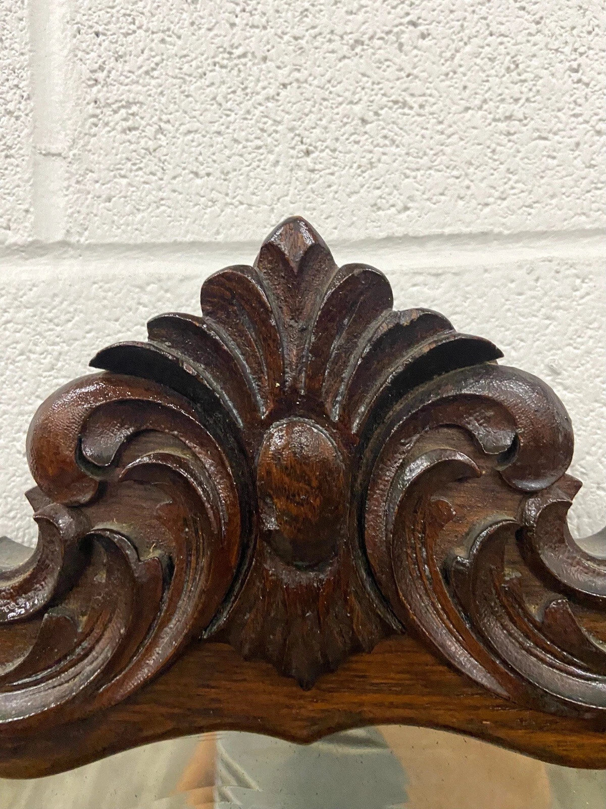 Antique Victorian Walnut and Marble Five Drawer Dresser With Mirror