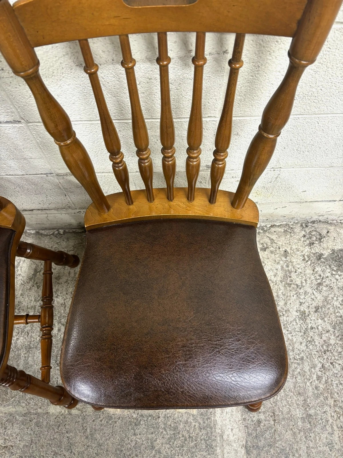 Vintage Cochrane Inc. Bay Colony NO 938 737 Colonial Style Vinyl Seat Chairs