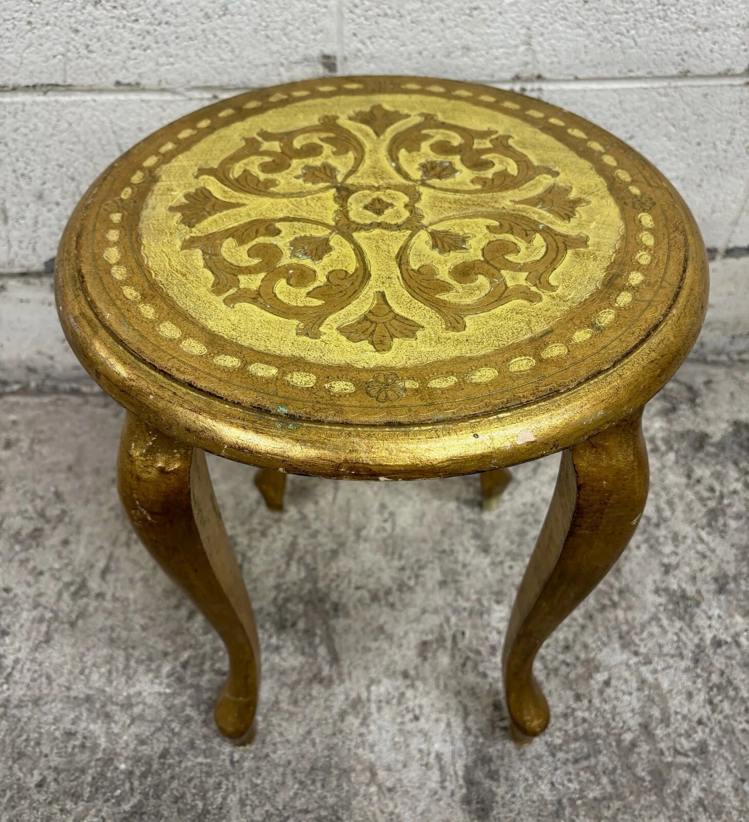 Vintage Italian R.A. Marshall Imports Inc. Florentine Venetian Style Side Table