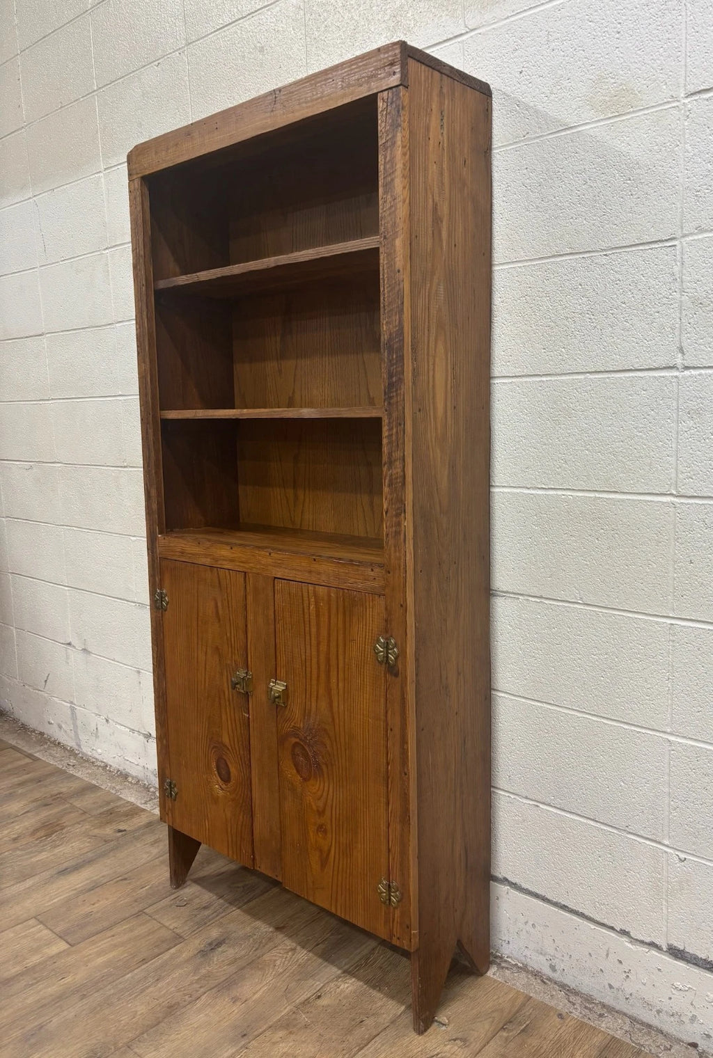 Vintage Primitive Style Pine Step Back Cupboard