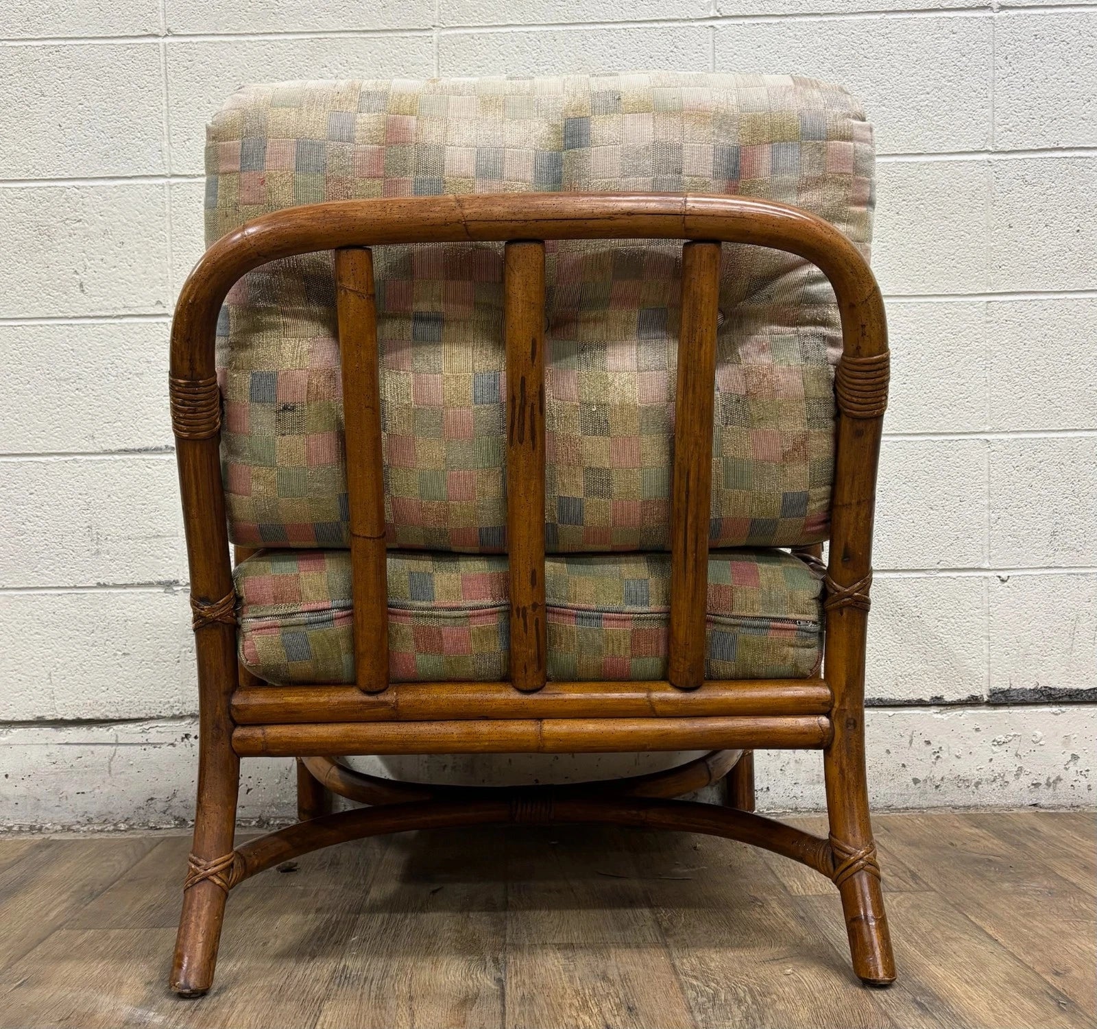 Vintage Ficks Reed Mid Century Modern MCM Rattan Armchair Lounge Chair Lounger