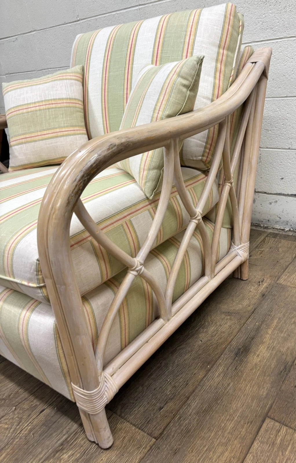 Vintage MCM Style Organic Coastal Rattan Bamboo Chair