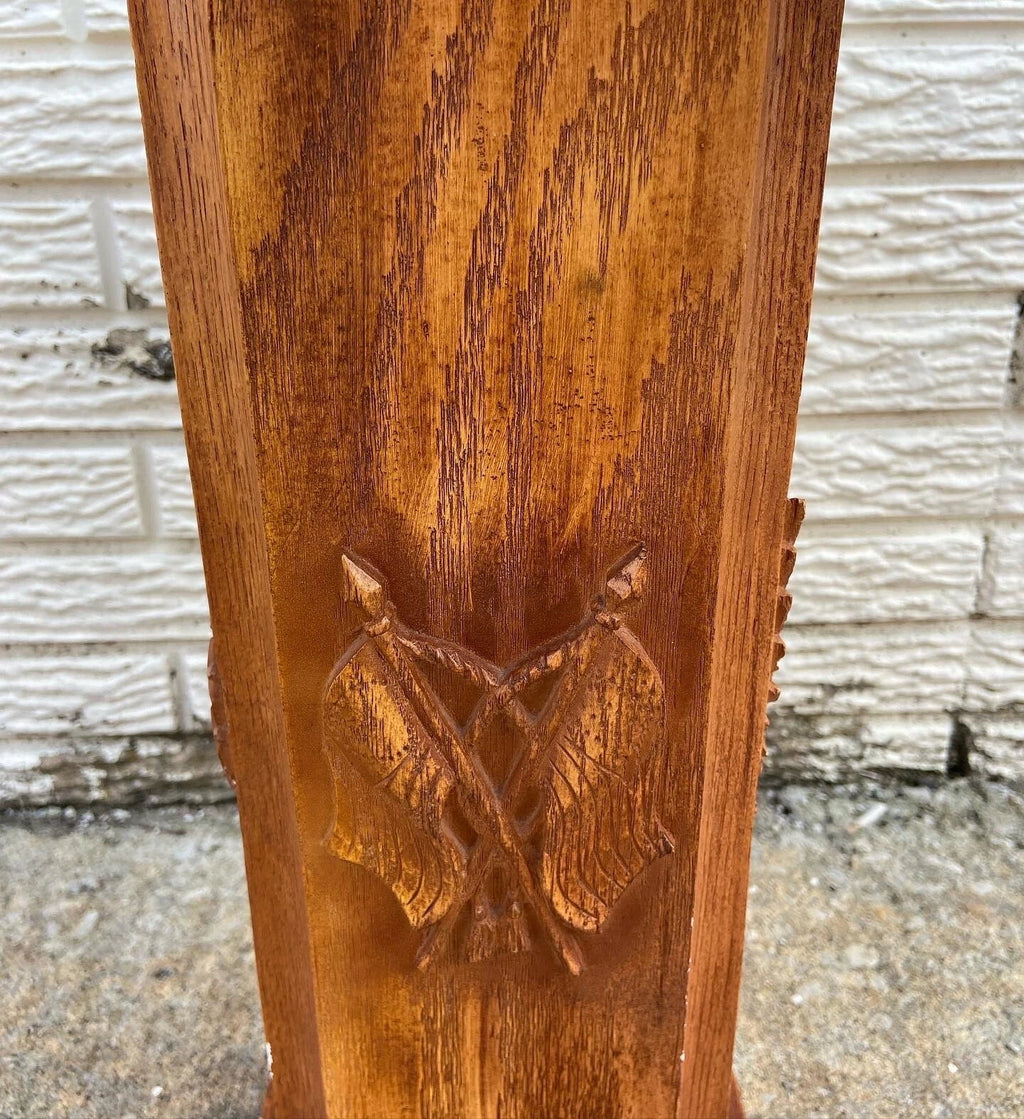 Gothic Style Pedestal Table with USA Symbols