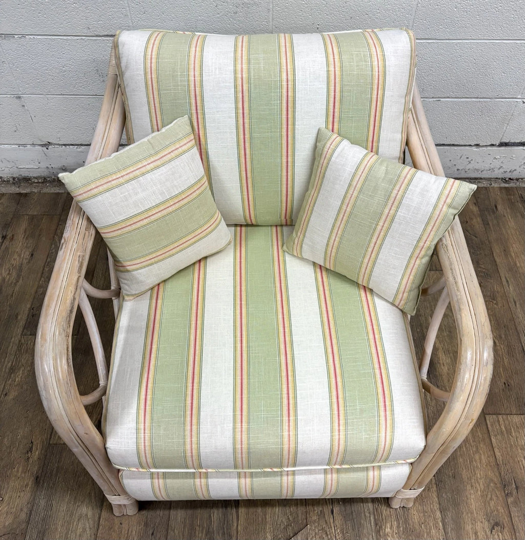 Vintage MCM Style Organic Coastal Rattan Bamboo Chair