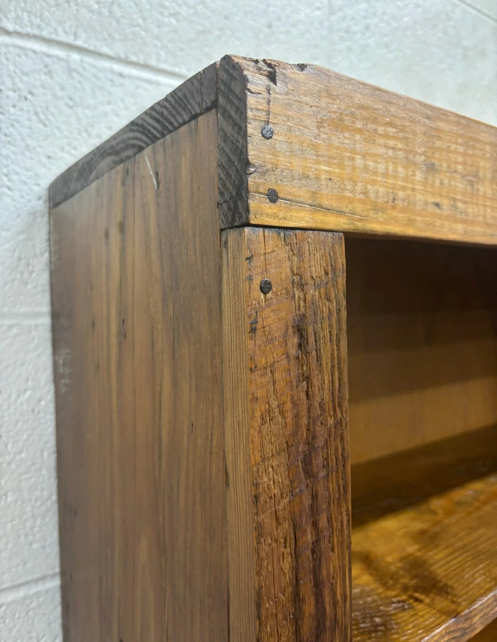Vintage Primitive Style Pine Step Back Cupboard