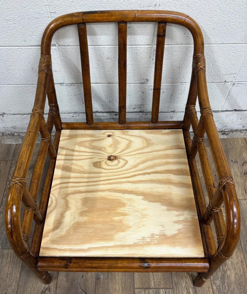 Vintage Ficks Reed Mid Century Modern MCM Rattan Armchair Lounge Chair Lounger