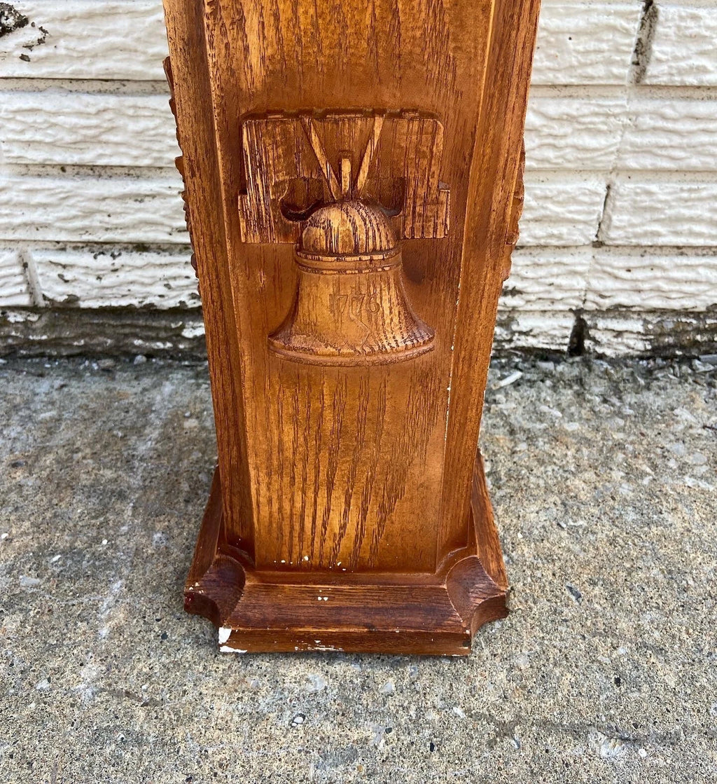 Gothic Style Pedestal Table with USA Symbols
