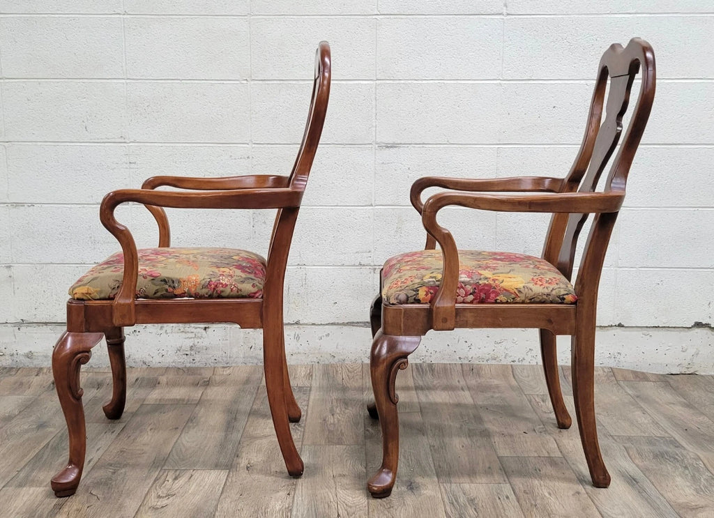 Vintage Lexington Furniture Industries Queen Anne Dining Chairs - Pair
