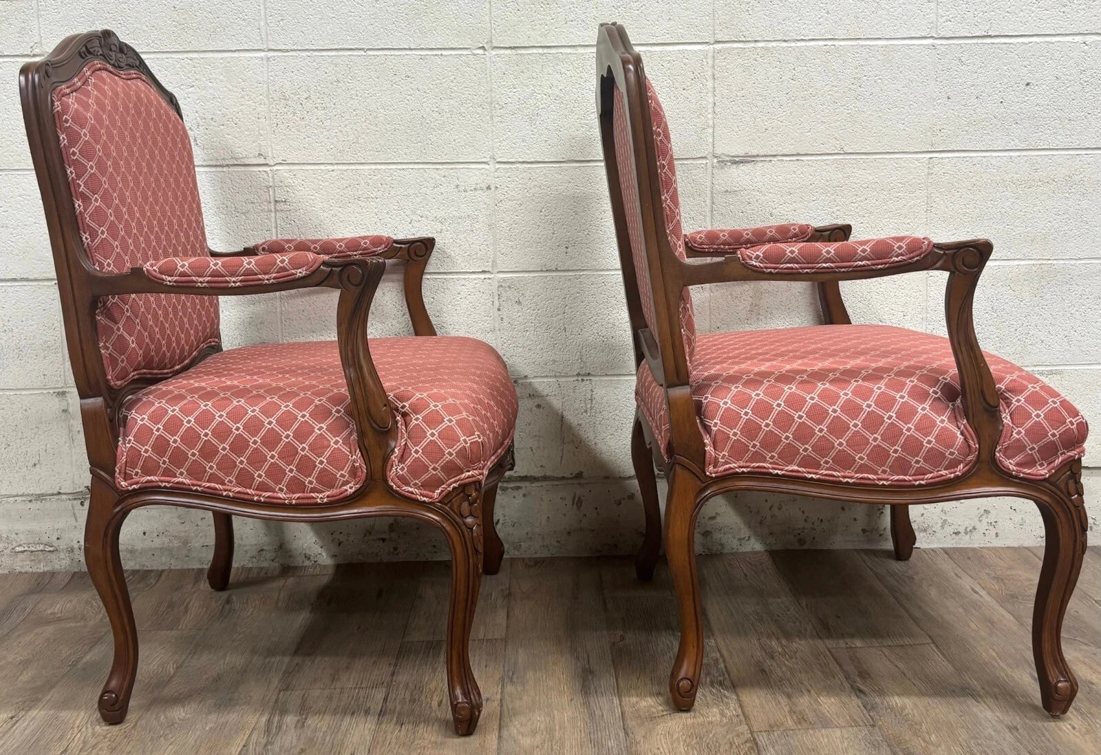 Vintage Brandywine Design Furniture French Louis XV Regency Style Armchairs