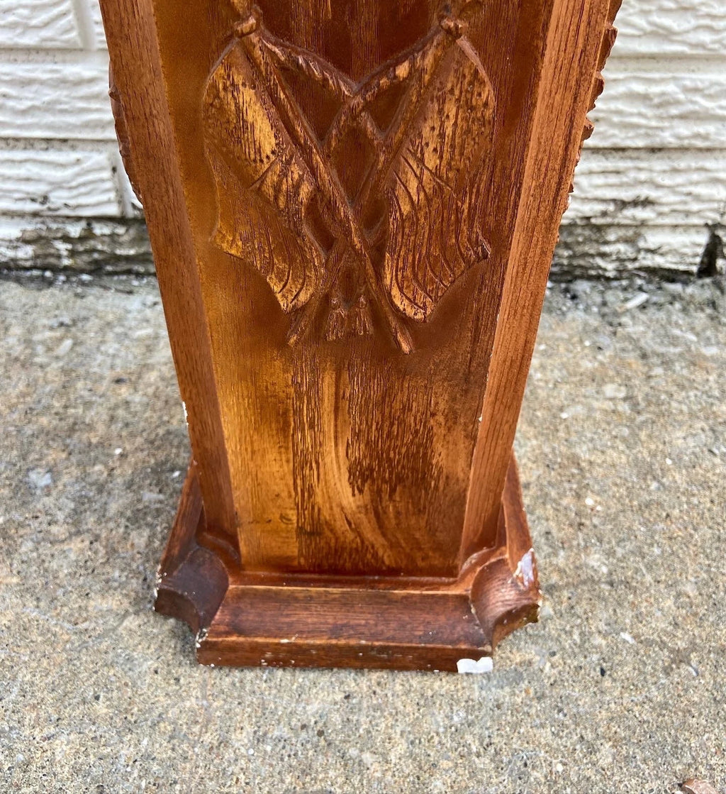 Gothic Style Pedestal Table with USA Symbols