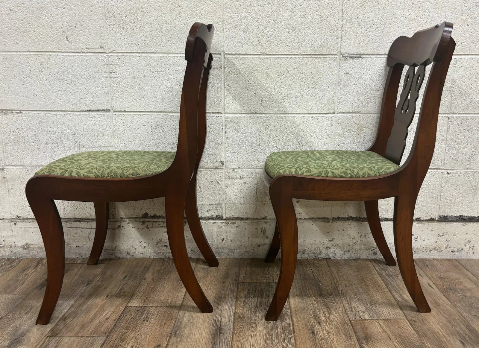 Vintage American Empire Style Mahogany Dining Chairs Accent Chairs
