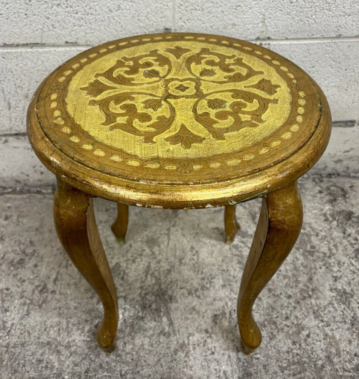 Vintage Italian R.A. Marshall Imports Inc. Florentine Venetian Style Side Table
