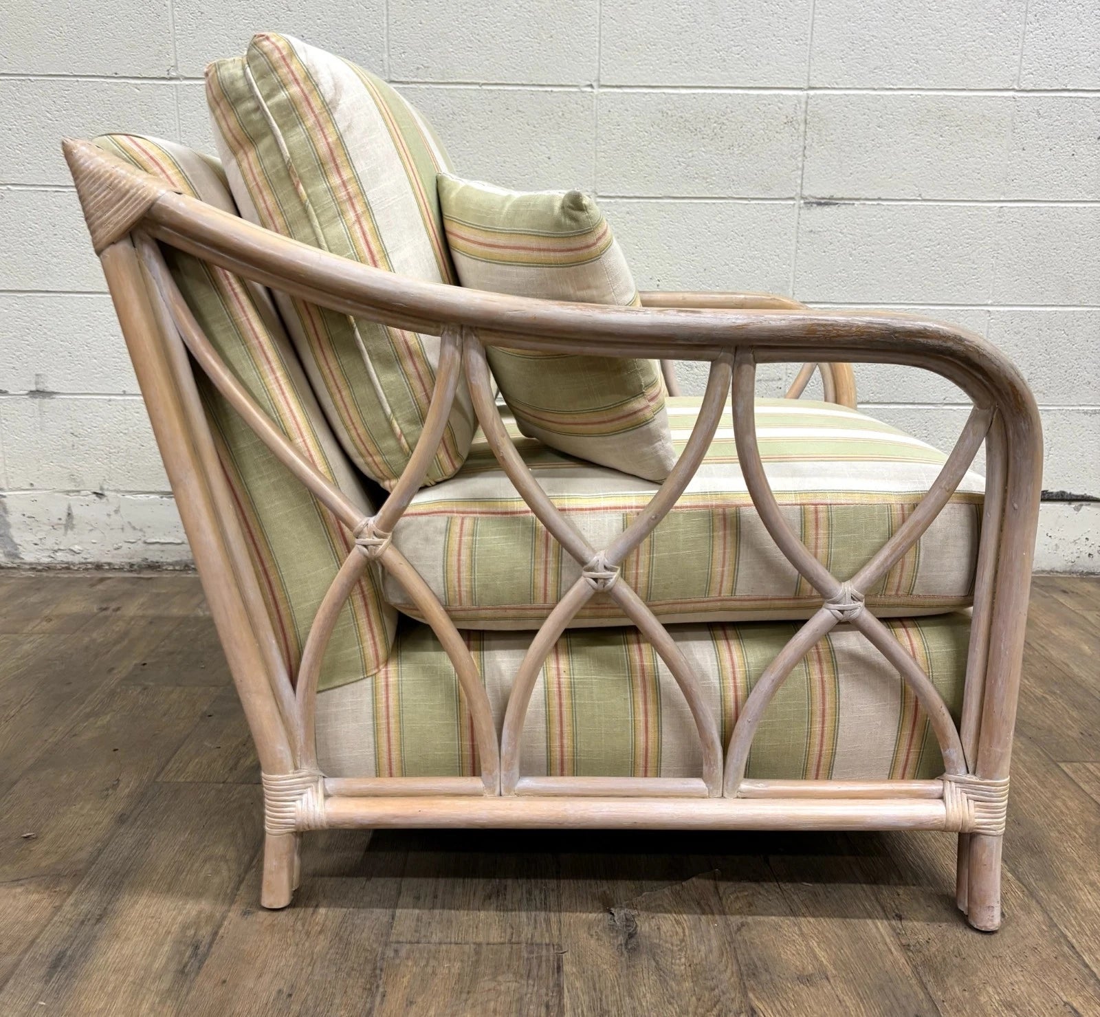 Vintage MCM Style Organic Coastal Rattan Bamboo Chair