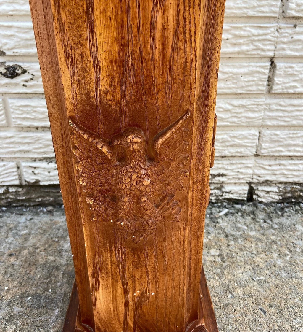 Gothic Style Pedestal Table with USA Symbols