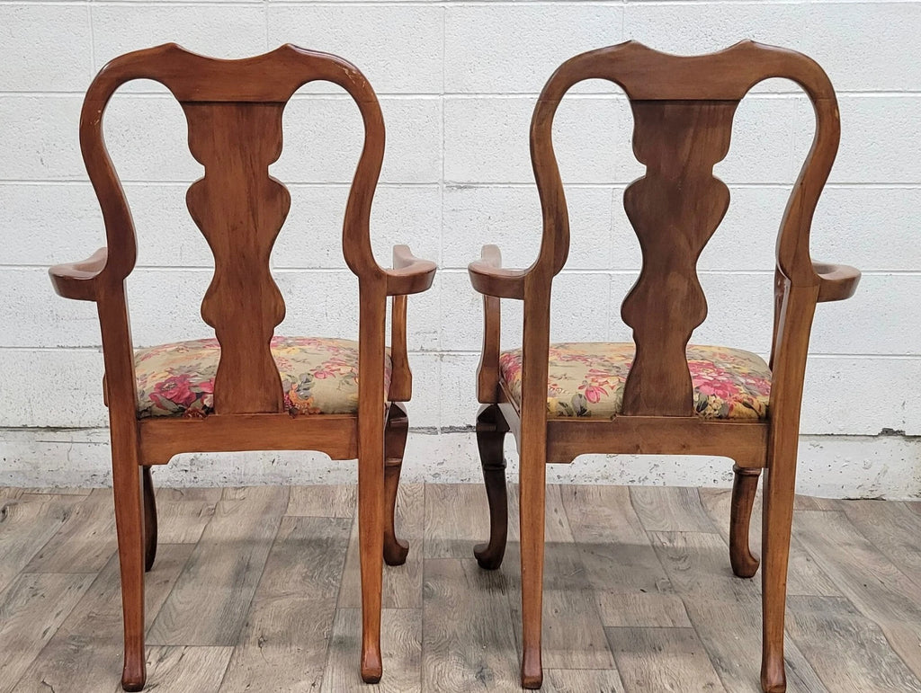 Vintage Lexington Furniture Industries Queen Anne Dining Chairs - Pair