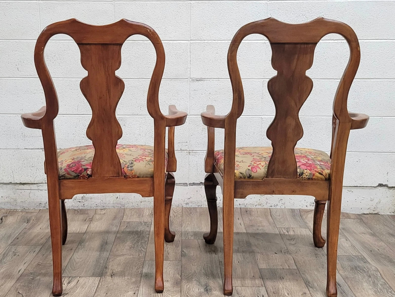 Vintage Lexington Furniture Industries Queen Anne Dining Chairs - Pair