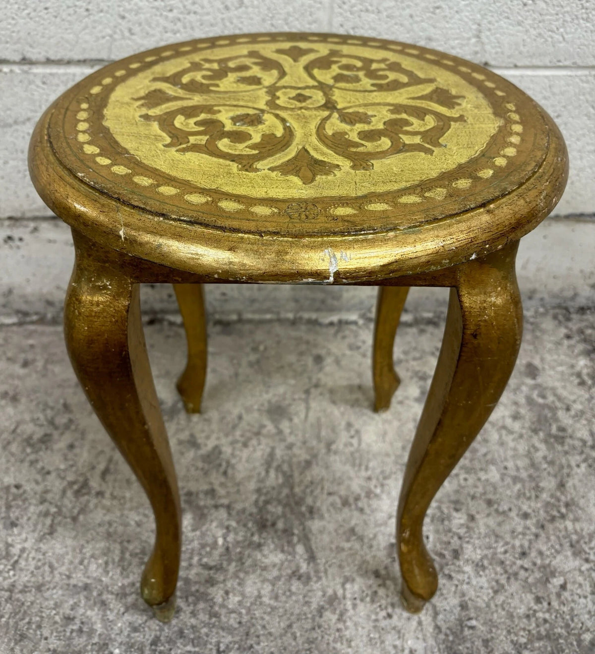 Vintage Italian R.A. Marshall Imports Inc. Florentine Venetian Style Side Table