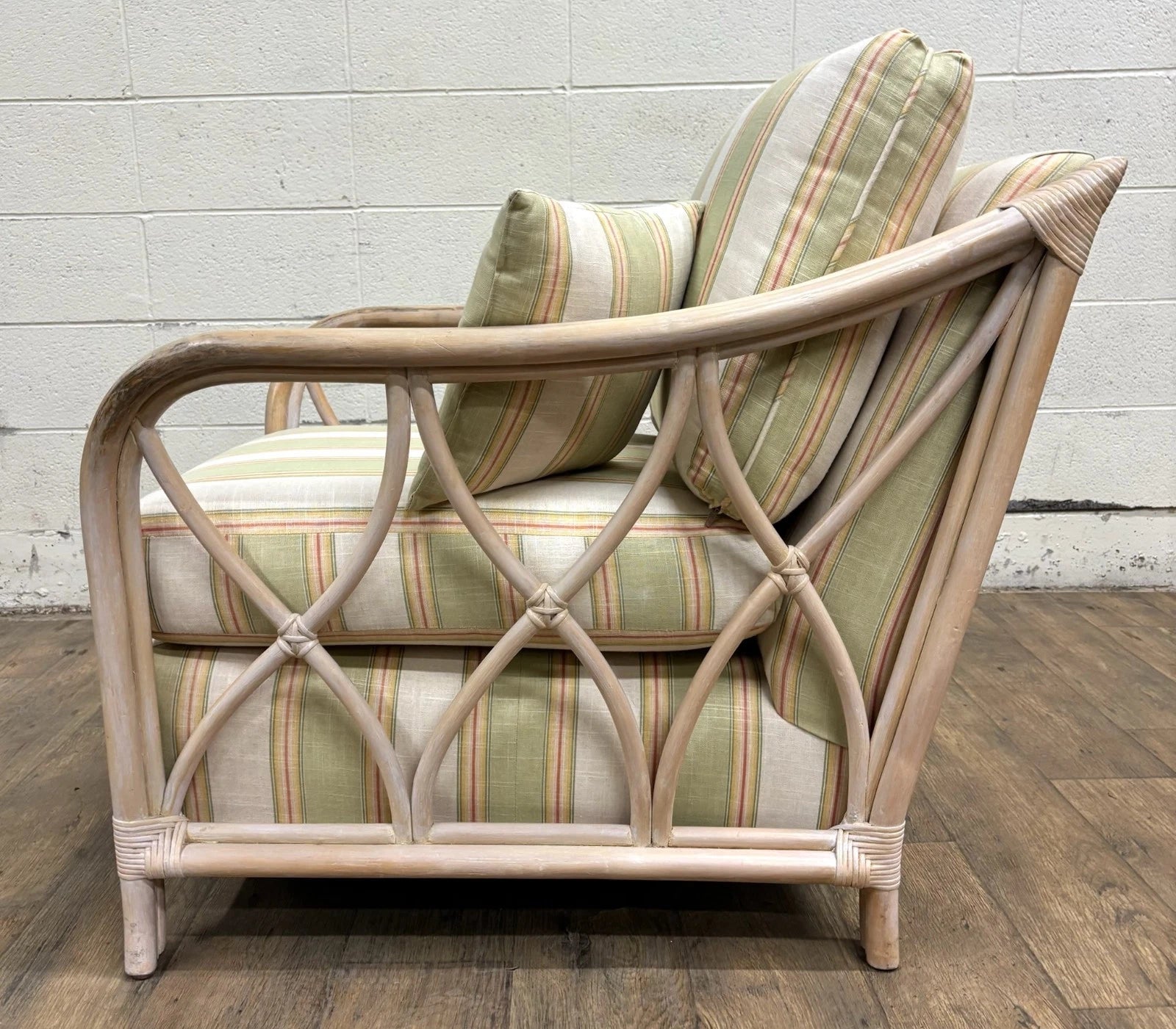 Vintage MCM Style Organic Coastal Rattan Bamboo Chair