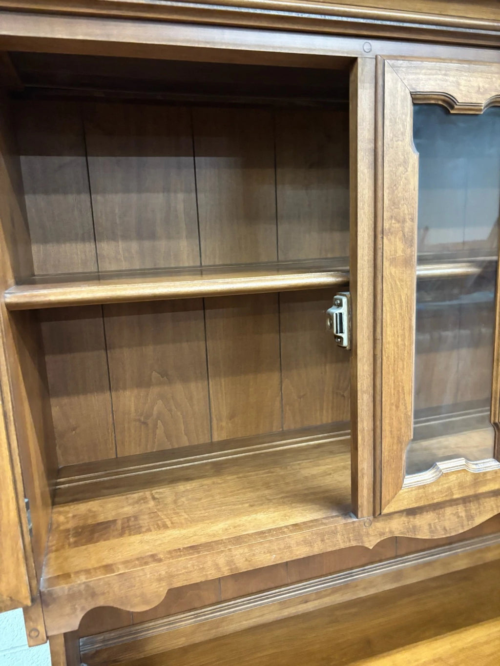 Vintage Tell City Young Republic Colonial China Cabinet Buffet Hutch and Cupboard
