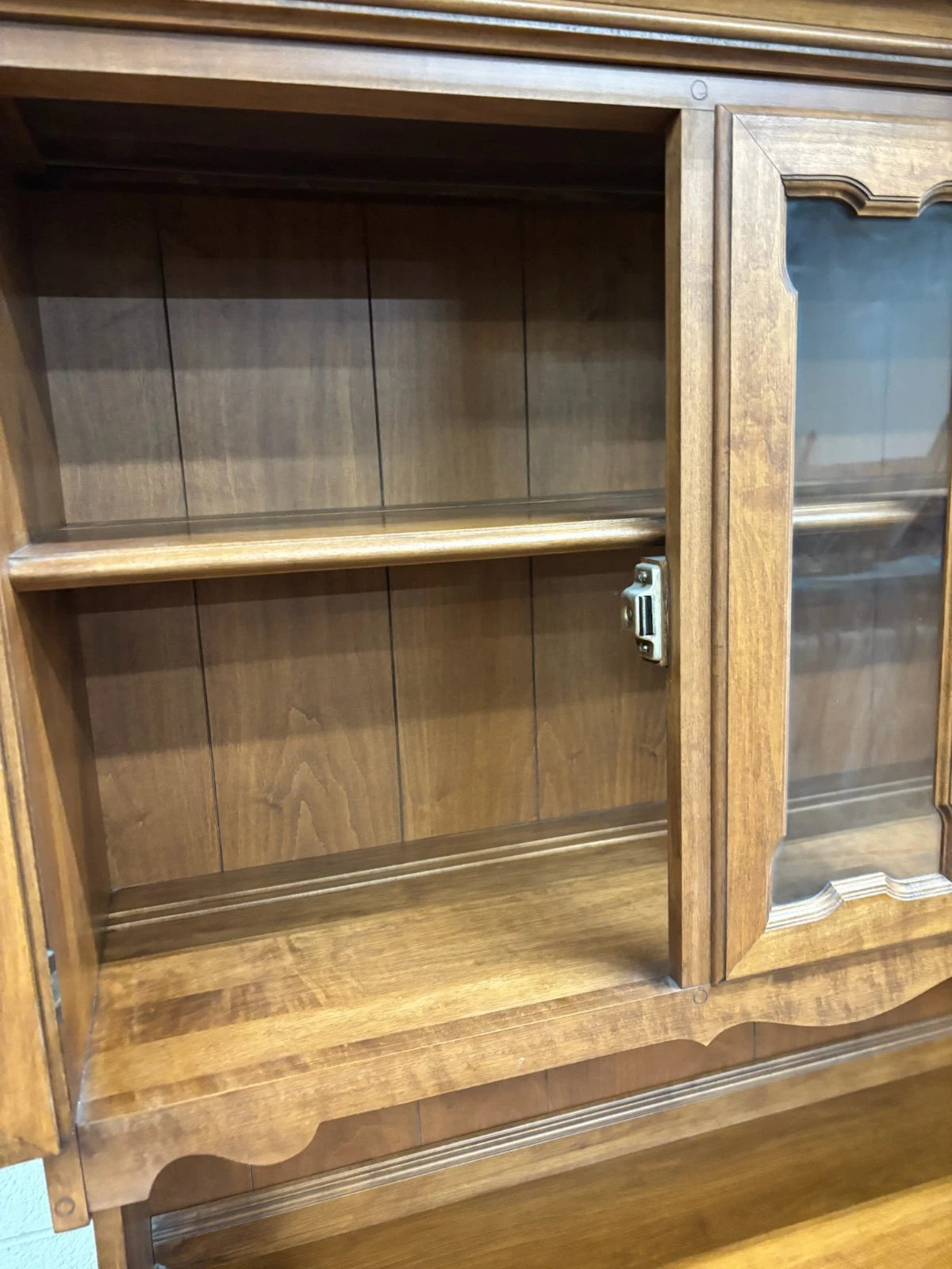 Vintage Tell City Young Republic Colonial China Cabinet Buffet Hutch and Cupboard