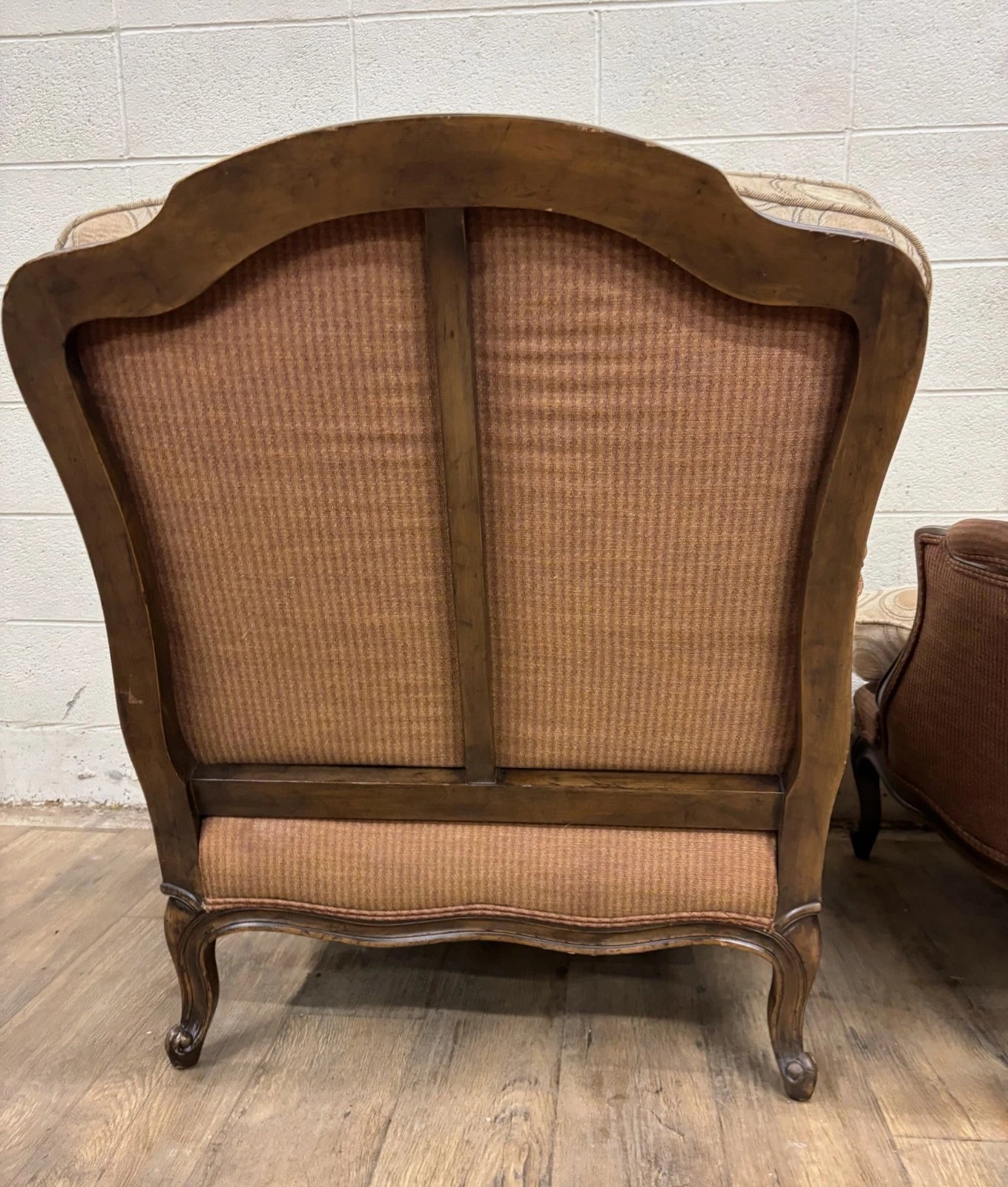 Vintage French Country Louis XV Style Bergere Chairs - Pair
