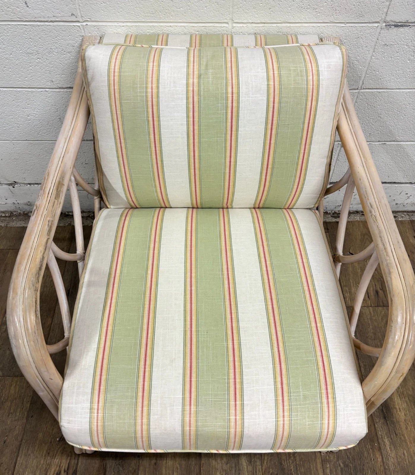 Vintage MCM Style Organic Coastal Rattan Bamboo Chair