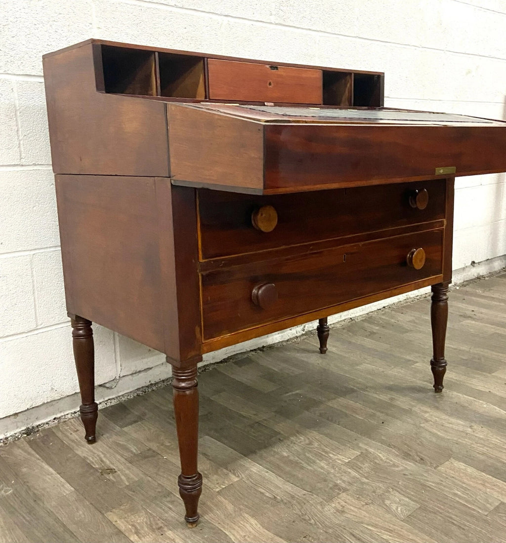 Antique 19th Century Style Unfolding Campaign Box Desk Captain Desk Writing Desk