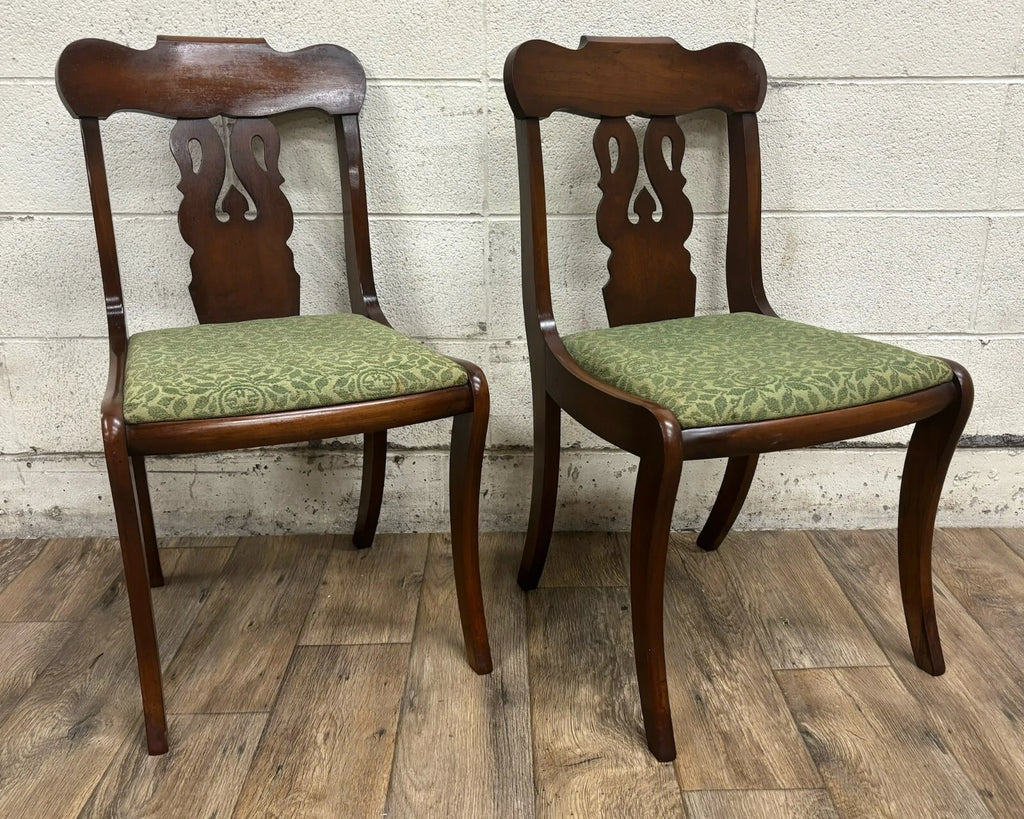 Vintage American Empire Style Mahogany Dining Chairs Accent Chairs
