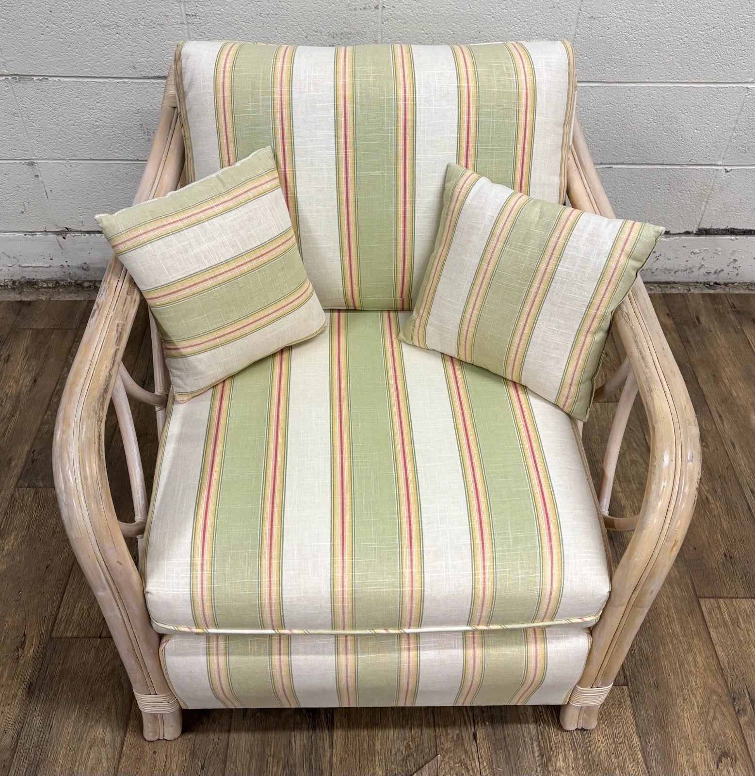 Vintage MCM Style Organic Coastal Rattan Bamboo Chair