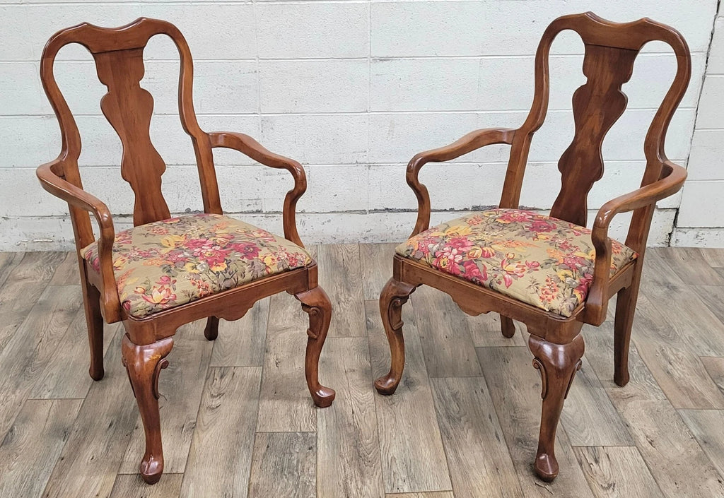 Vintage Lexington Furniture Industries Queen Anne Dining Chairs - Pair